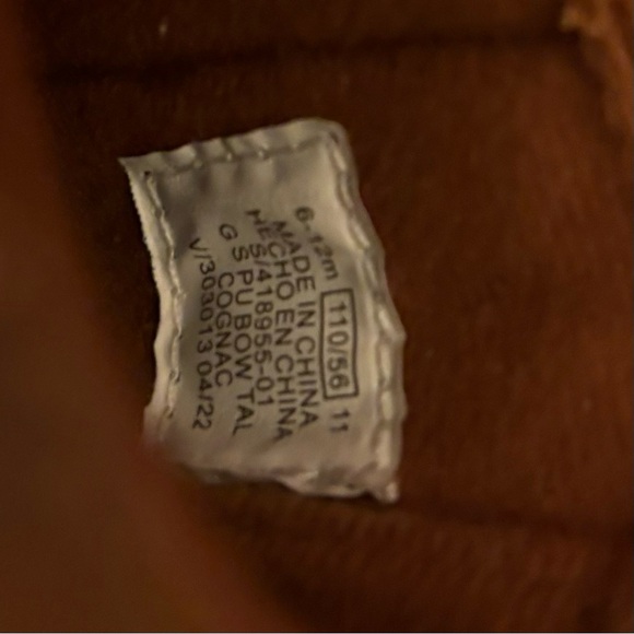 Old Navy Faux Leather Boots Brown Baby Girls Size 6-12m NWOT - Picture 8 of 8